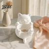 DIY Painting Crafts 3D Fortune Cat Desk Storage Box Cute Money Jewelry Organizer Desktop Tray for Rings Mini Planter Home Decor Figurine,