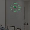 DIY Cyfrowy Salonowy Zegar Ścienny Świecący 3D Bezramowy Zegar Ścienny Naklejki Wyciszający Zegar do Sypialni Biuro Dekoracja Ścienna