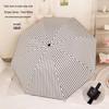 Compact Dual-Use Women's Parasol: Rain & Sun Protection, UV Shield, Korean Style, Fresh Folding Design, Elegant & Practical.