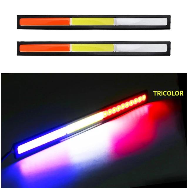 2X 16mm 17mm Led Strip Fog Light Drl White Cob Outdoor Waterproof 12v Red Car Daytime Running Auto Headl Narrow Ultra Thin