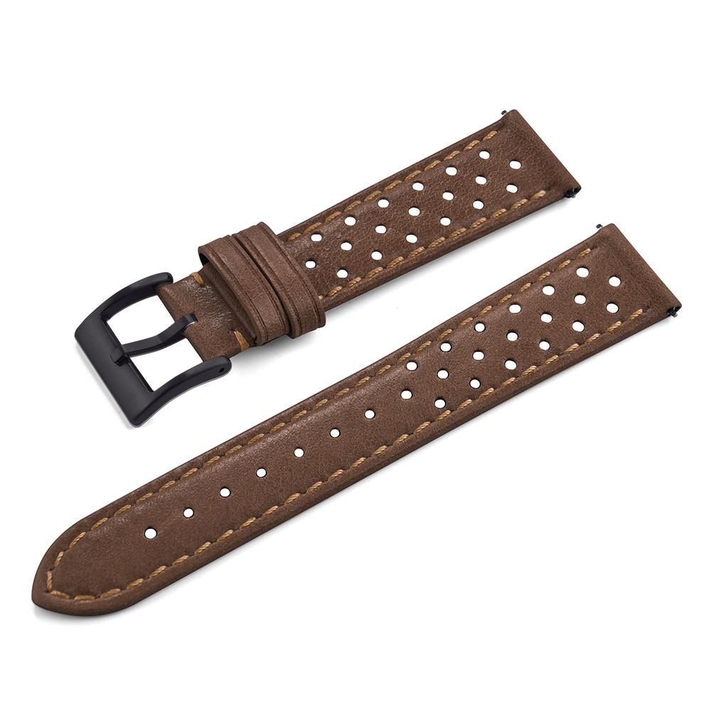 Vintage Genuine Leather Strap for Omega For Samsung Galaxy Watch 6 5 4 Soft Cowhide Breathable Wristband 18mm 20mm 22mm Bracelet