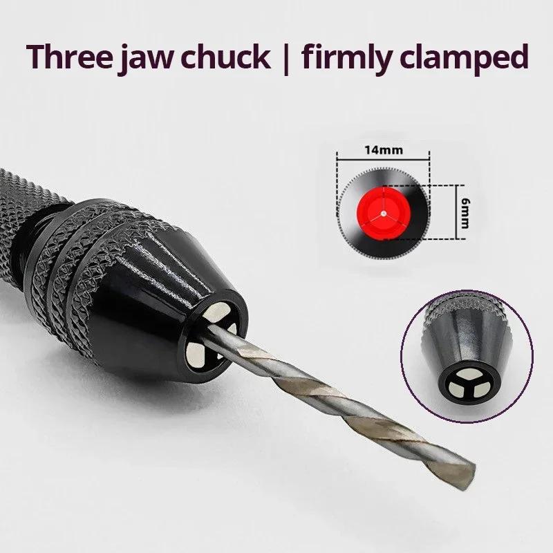 Black Hand Fried Dough Twists Drill Mini Tool Set 10 Fried Dough Twists Drills for Woodworking Drilling Rotation