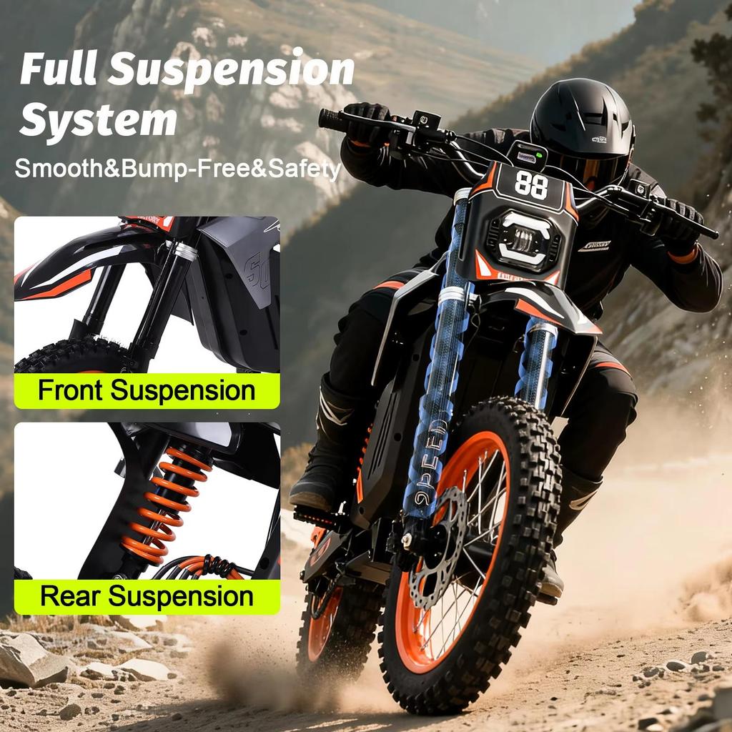 New Ebike Y88 3000W Motor 48V 30AH Battery, Adult Mountain Off-road Electric Bicycle, Top Speed of 55 Km/h Hydraulic Disc Brake Ebike