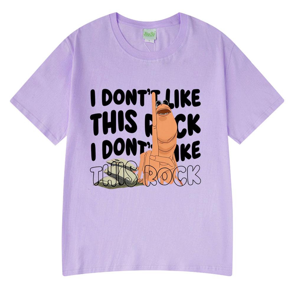 Marcus The Worm I Dont Like This Rock Funny Meme TShirt Summer Unisex Women Fashion Vintage Tshirts Cotton Short Sleeves T Shirts