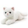 SINGLE MANY Cat Plush Toy, Realistic White Cat Hugging Pillow, Cute, Lifelike, Fluffy, White Cat Toy, Cuddly Cat, Soft To the Touch, Interior Decor,