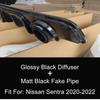 For Nissan Sentra Sylphy 2020 2021 2022 Rear Bumper Lip Diffuser with Led Lamp Exterior Accessories Tuning Auto Parts BodyKits