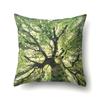 Polyester Pillowcase Nordic Ins Style Plant Flower Print Peach Leather Velvet Pillowcase Car Waist Cushion Cover