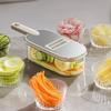 Multigunctional Vegetable Chopper 6 Interchangeable Blade Nonslip Handle Convenient Storage Designs Space Saving Grater