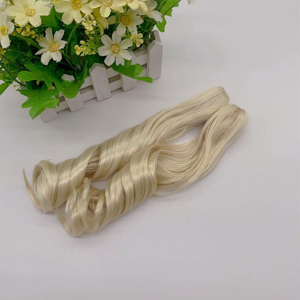Long Curly Hair BJD SD Doll Hair Clamping Doll Long Curly Hair Ponytail  Plush Doll