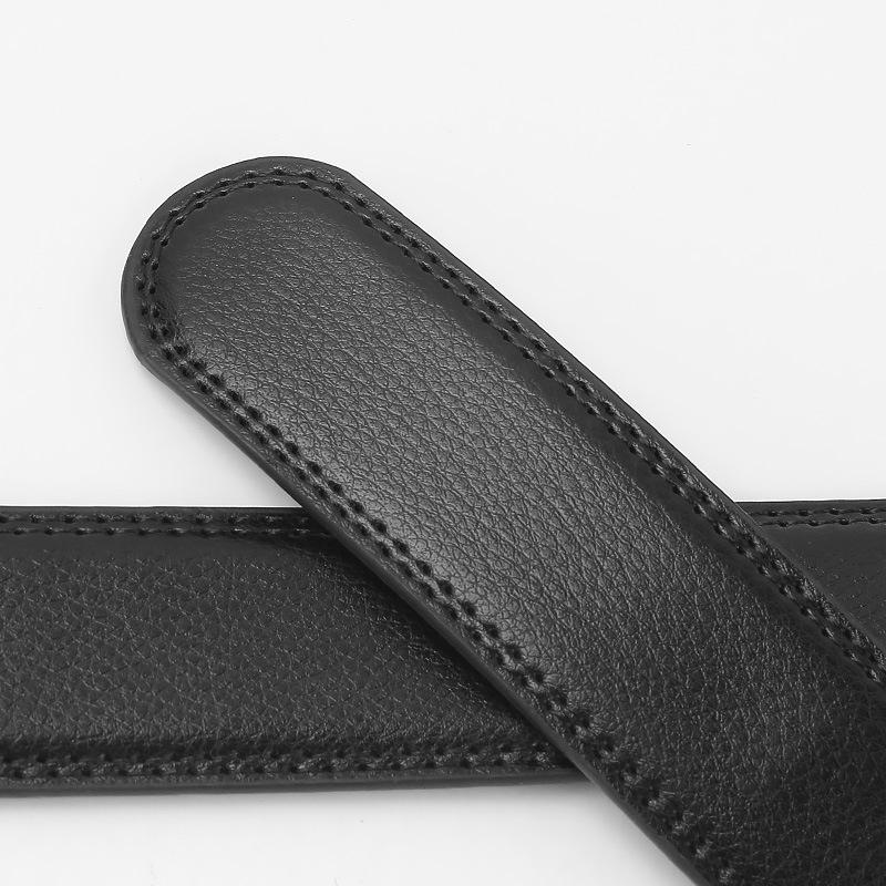 Frosted Automatic Buckle Edge Two-Layer Cowhide Belt, Business And Leisure Men'S Trendy Belt
