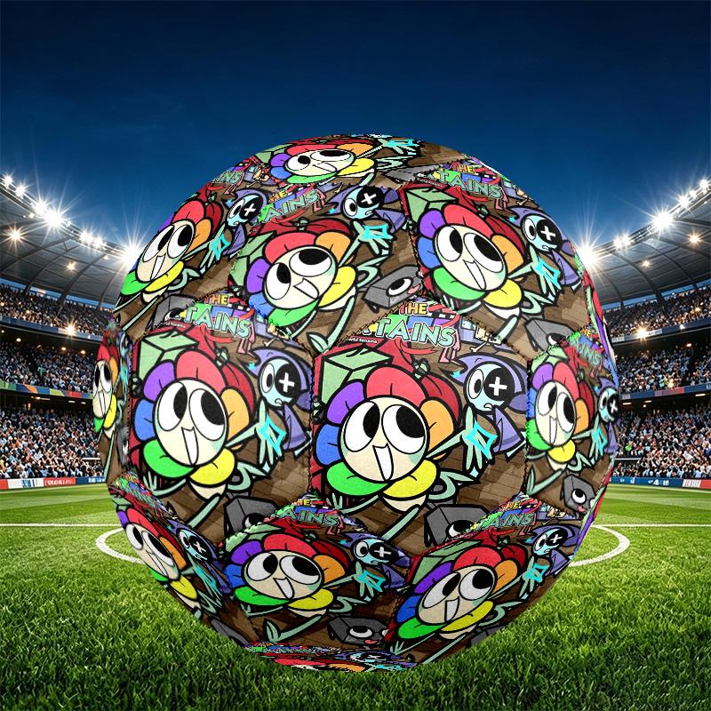 Dandy's World Print Size 5 Soccer Ball, PU Wear Resistant Football for Match Training and Daily Practice, Birthday Gift for Soccer Fans