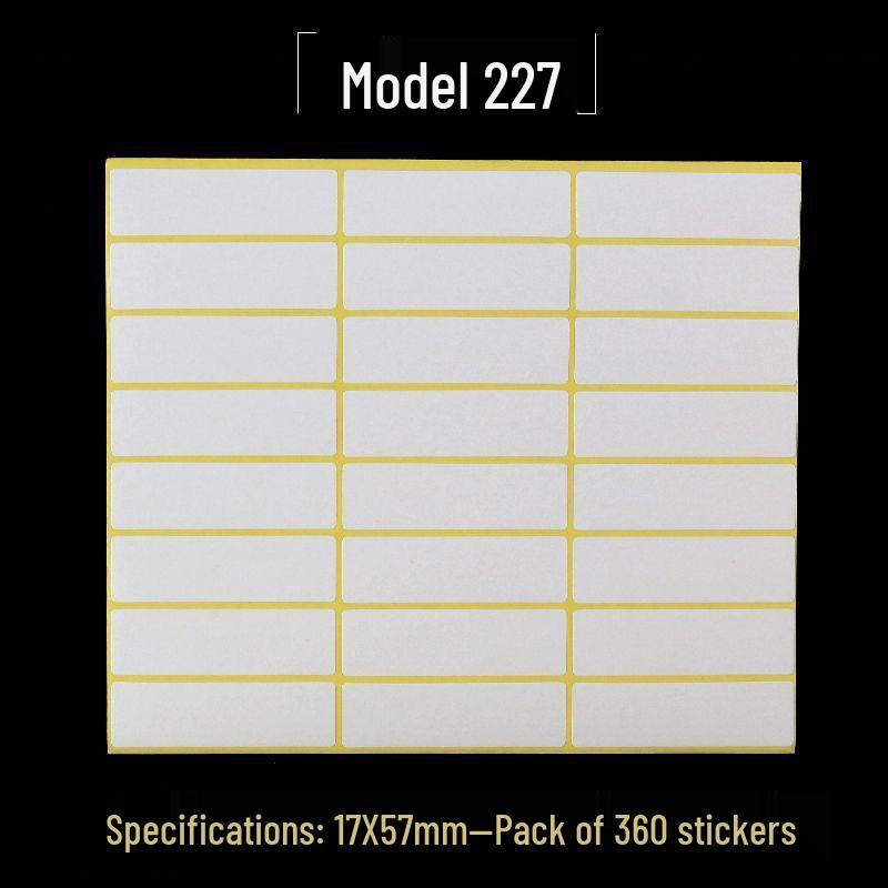 A5 Adhesive Matte White Label Stickers - Printable, Writable, Removable Name Tags