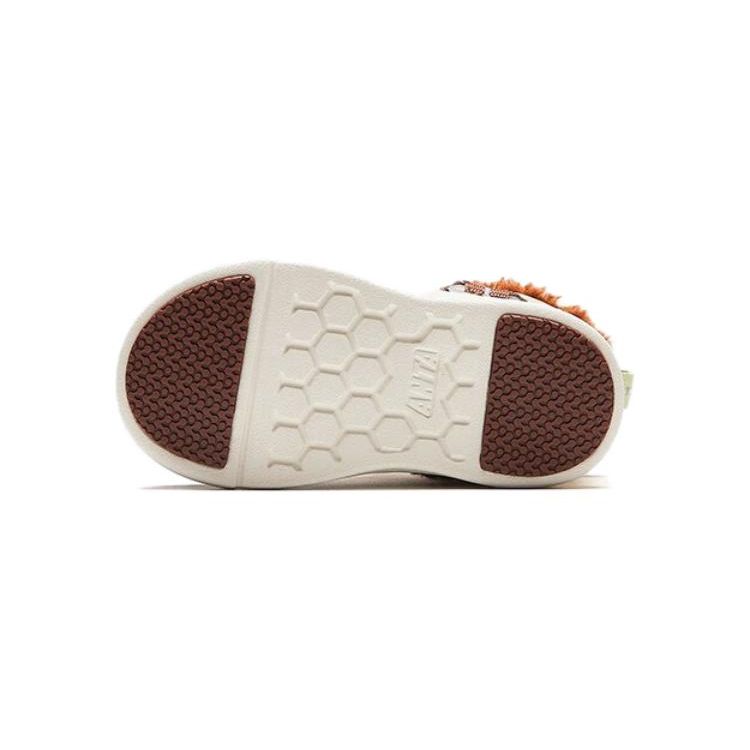 Anta Kids Versatile Daily Shock Absorbing Wear Resistant High Top Walking Shoes Baby Shoes Brown A312340066-2