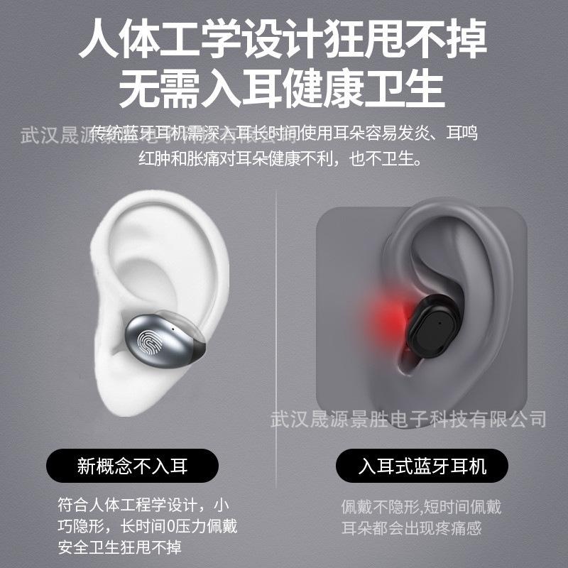 Ear clip type wireless bluetooth headset. Version ENC noise reduction super long battery life sports waterproof