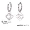 Women Lucky Evil Eye Pendant Drop Earring Stainless Steel Hoop Earrings Protection Amulet Jewelry Birthday Gift