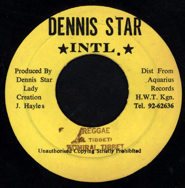 

7inch Record ADMIRAL TIBET Reggae NONE Dennis Star Int Jamaica Reggae Ska Dub Used