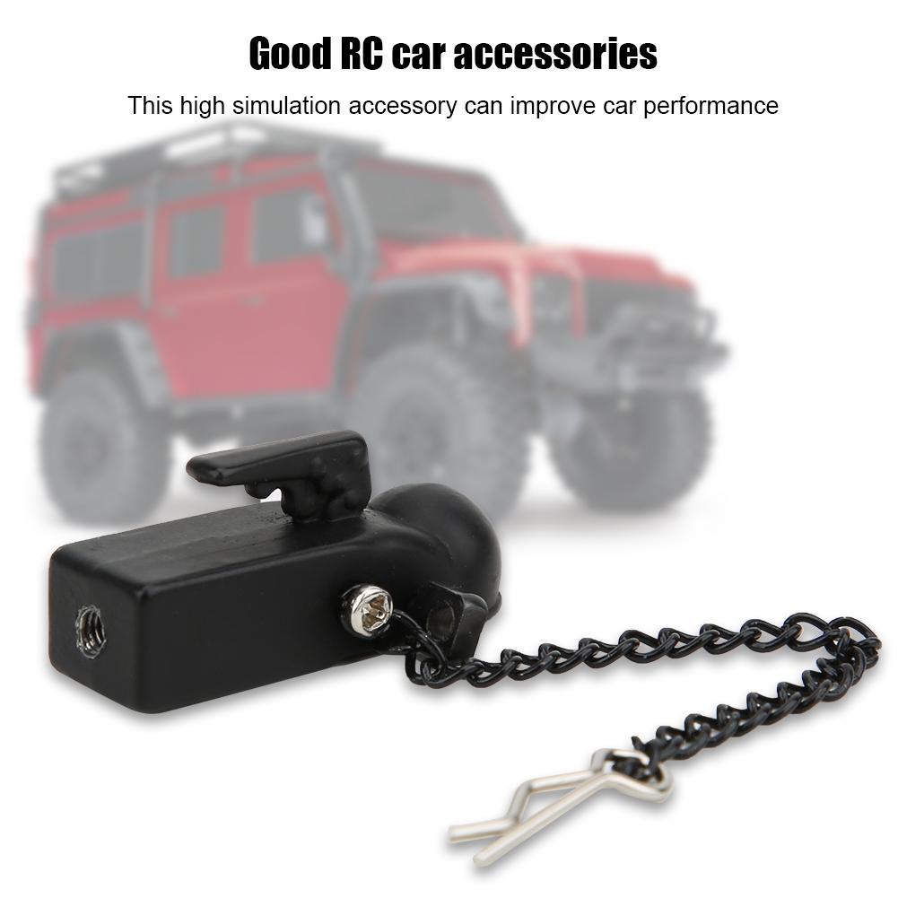 Black Metal Trailer, Component Accessories rc trailer hitch Buckle Connection accessories for 90046 90047 1 10 RC Crawler CarBlack