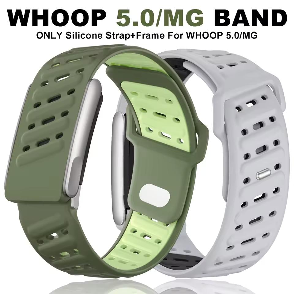 Silicone Soft Compatible For WHOOP 5.0/5.0 MG SportFlex Wrist Band Soft-Touch Breathable Adjustable Rubber Band Accessories