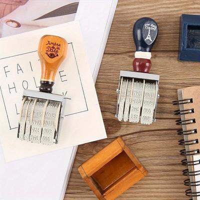 1pc Holzgriff Datum DIY Stempel Diy Briefmarken für Scrapbooking Kawaii Briefpapier Aufkleber Material