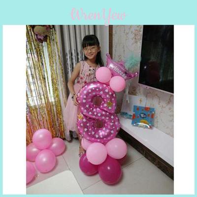 Vibrant 32" Number Foil Balloon Decoration For Child Birthday And Wedding Events