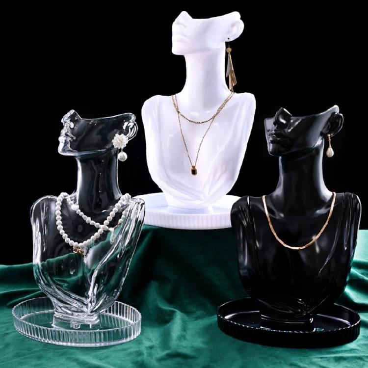 Practical Necklace Display Rack Mannequin Holder for Exhibitions and Collections