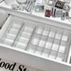 Desk Drawer Organizers Plastic Bathroom Storage Makeup Organizer with Divide Clear Transparent Storage Box for Makeup Jewelrs
