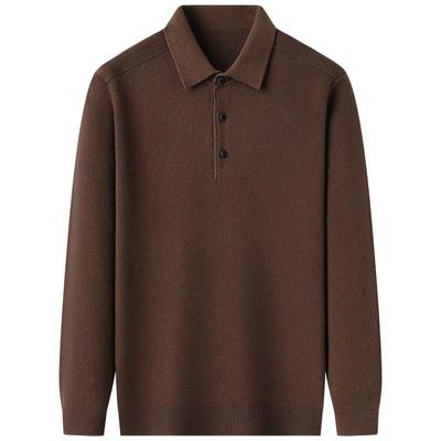Men's 100% Pure Wool Thickened Turn-down Collar Sweater