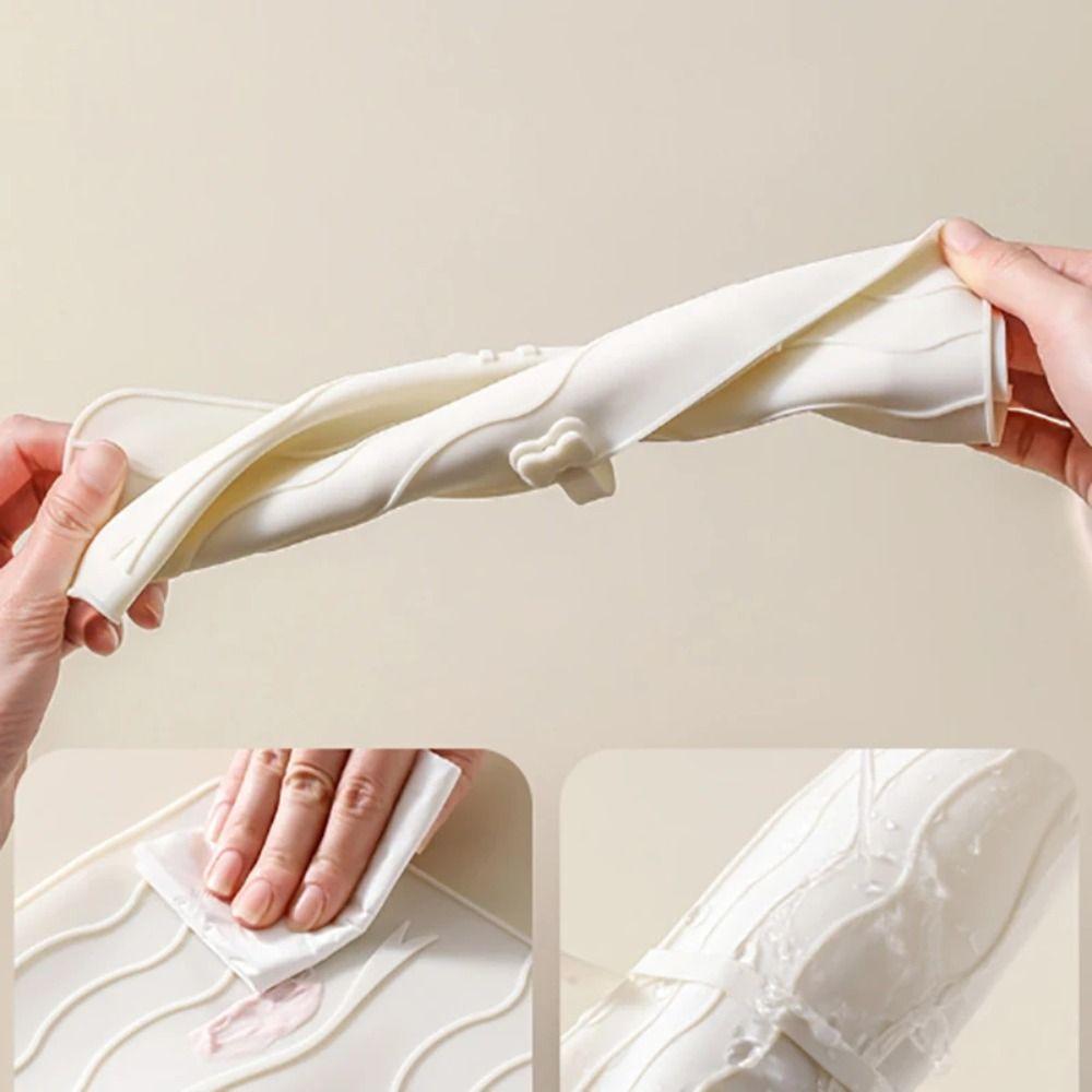 2 In 1 Hair Curler Storage Bag Folding Heat Resistant Mat for Hair Care Tool