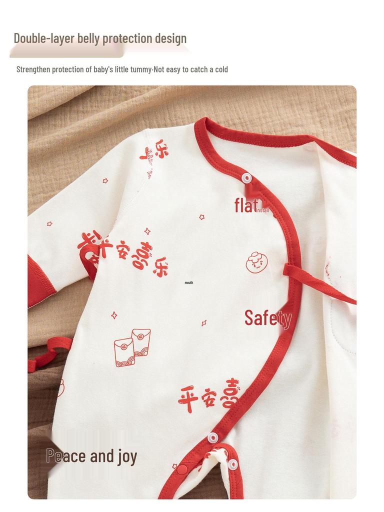 Newborn Festive Romper: Winter Baby Gift, 100-Day Celebration, Class A Baby Clothes