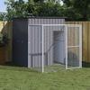 Vidaxl Coop With Run, Anthracite, 165X251X181 Cm, Steel
