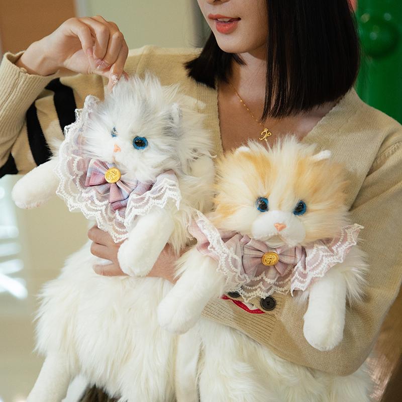 1Pc Cute Simulated Cat Designer Backpack Women Kawaii Soft Plush Trendy Backpack Purse for Woman School Bag Gift for Girls