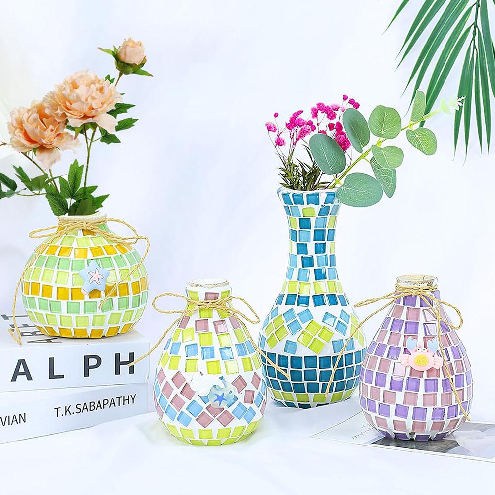 500G Colourful Crystal Mosaic Tiles For Diy Crafts, Home Decoration(Ca 600Pcs)