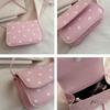 PU Polka Dot Crossbody Bag Sweet Single-Shoulder Bag Fashionable Mini Square Bag  Casual