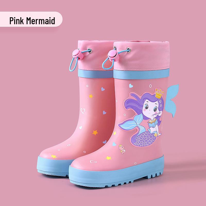 Kinder Wasserdichte Rutschfeste Regenstiefel für Jungen & Mädchen – Strapazierfähige Gummischuhe für Regentage.