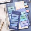 1pc/8pcs Gradient Color Index Sticky Notes with Adhesive Peel-off Index Tabs for Home Office Daily Use