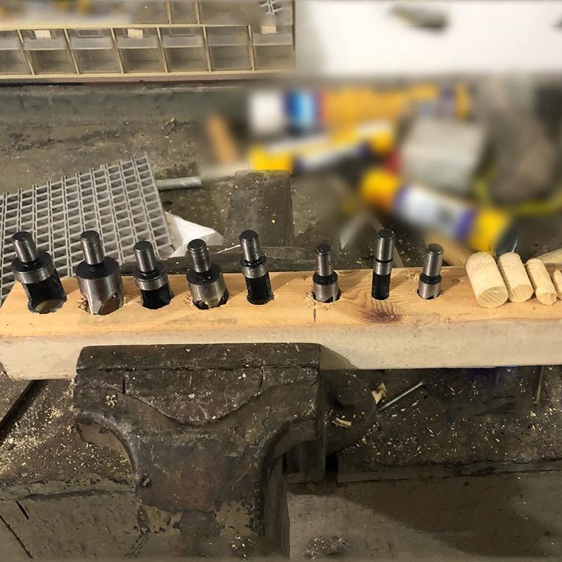 Set de burghie cu tăietor de dopuri de lemn, instrument de tăiere conică dreaptă, cuțit de plută, HSS, tip gheară, pentru prelucrarea lemnului, 6 mm, 10 mm, 13 mm, 16 mm