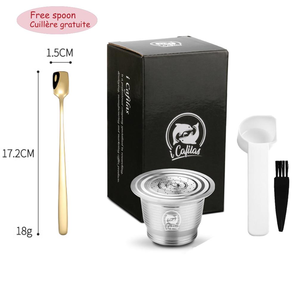 Capsula di Caffè Per Nespresso Inissia Krups YY1531FD Filtro Caffè in Acciaio Inossidabile Macchina per Schiuma di Caffè Riutilizzabile