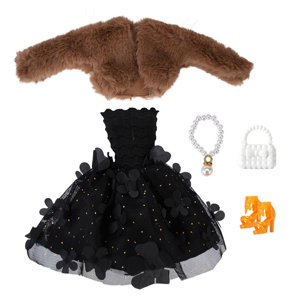 

1/6 /30 см/11 дюймів Ляльковий набір пальто Аксесуари для ляльок Міні-плюшеве пальто Модний ляльковий одяг Подарунок кавовий