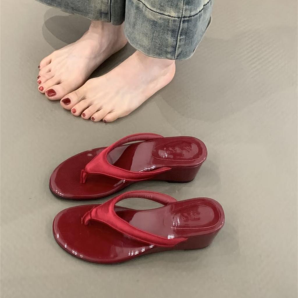 Solid Color Non-slip Leisure Couple Slippers Women Summer Beach Slippers Outdoor Women Flip Flops Breathable Beach sandals women
