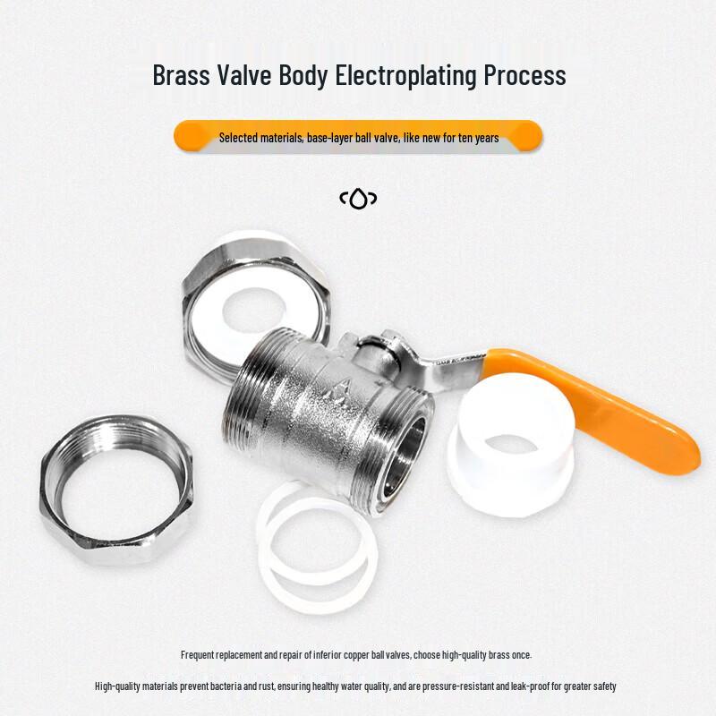 AIMIK PPR Hot-Melt Double Union Brass Ball Valve