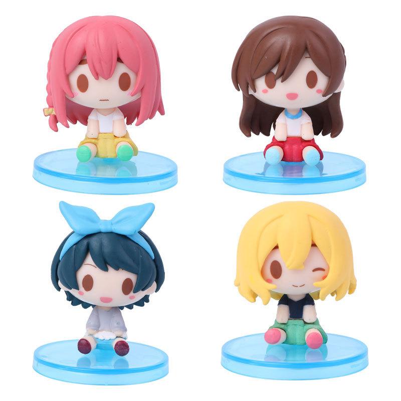 4Pcs/1Set Q Version Cute Anime Rental Girlfriend Figure Ichinose Chizuru Doll Asami Nanami Toys Sakurasawa Sumi Model Toy Set No box