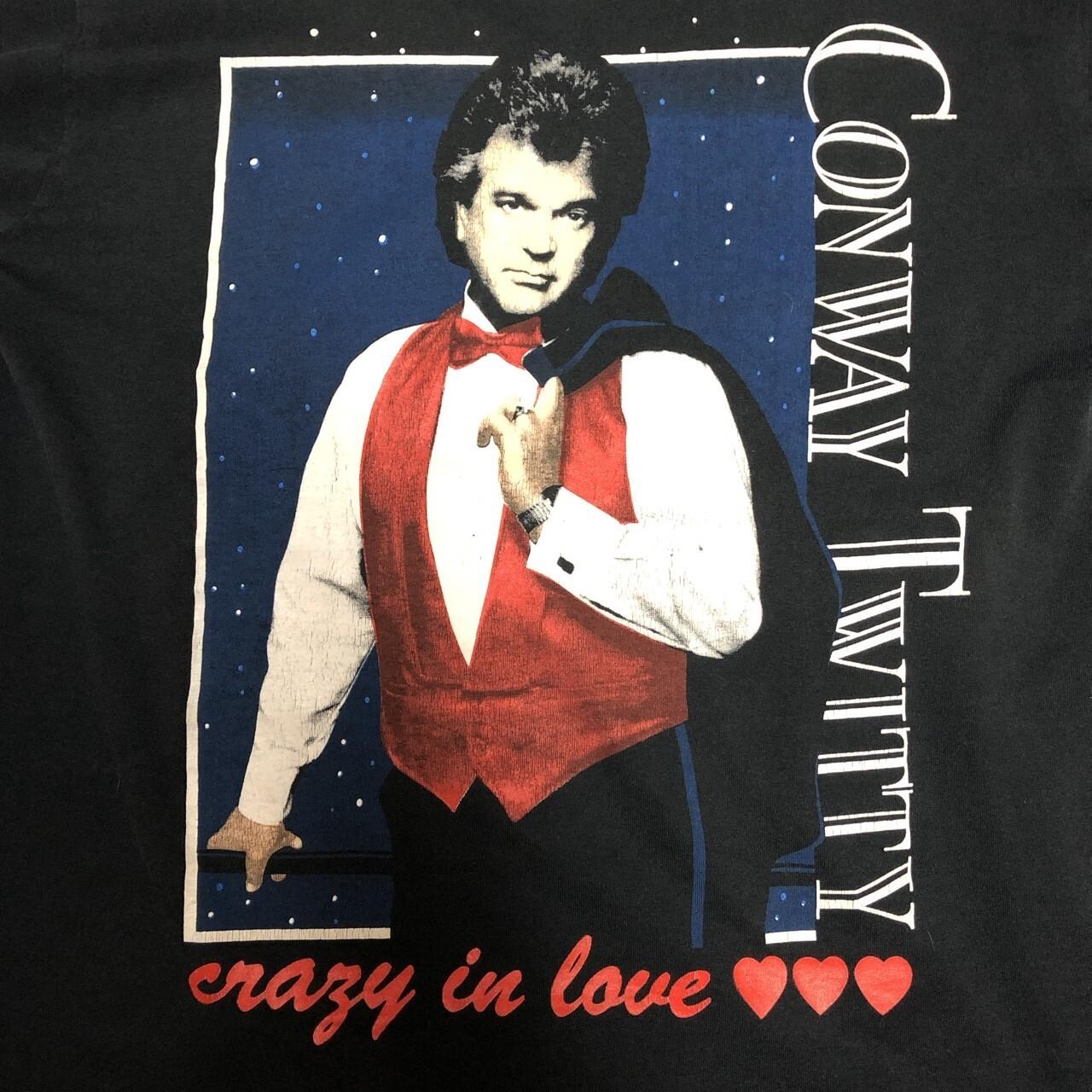 Conway Twitty Crazy In Love Cotton Black All Size Men Women Tee Shirt TU335 S