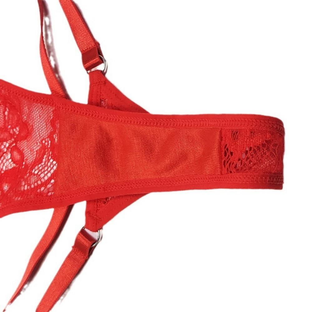 Amazon Popular Sexy Lace European and American Thong Women's Thin Belt Hollow Knitted Cross-border Foreign Trade Underwear