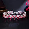 Exquisite Zircon Jewelry Micro-Inlaid Sapphire Flash Diamond Plated White Women'S Bracelet Direct Sales
