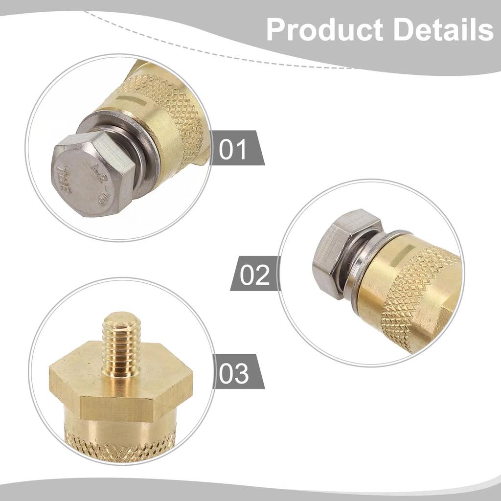 Car Battery Connector Car Battery Connection Terminals For M6 Thread Brass Battery Poles Adapter With 2 Screws