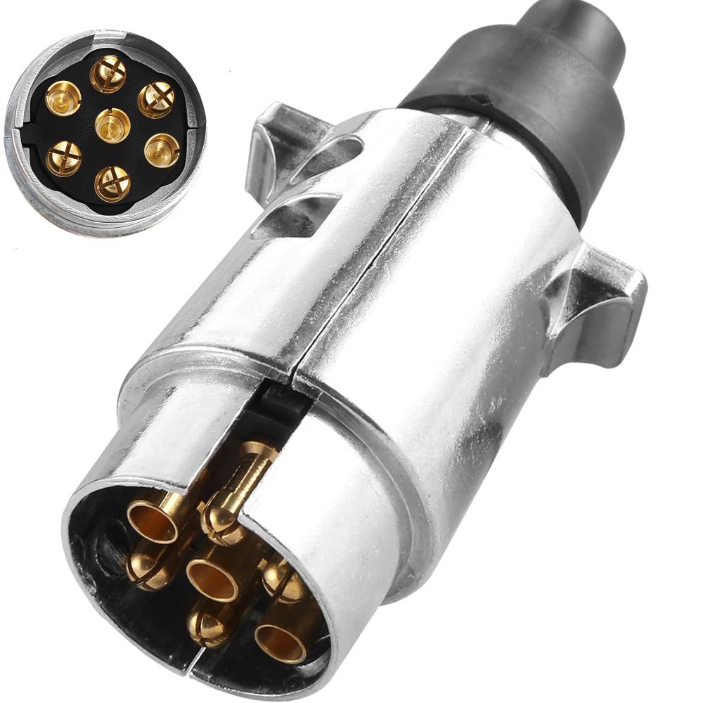 7/13-poliger Wasserdichter Stecker Anhänger Wohnwagen Anhängerkupplung Anhängekupplung Adapter Stecker Konverter Auto LKW Wohnwagen Zubehör