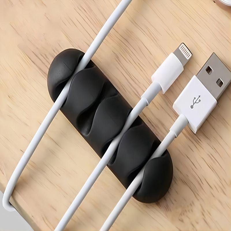 Data Cable Fixing Organizer Self-Adhesive Cable Clip 4holes 5holes 7 Holes Select Charging Cable Computer Power Cable Fixing Cli