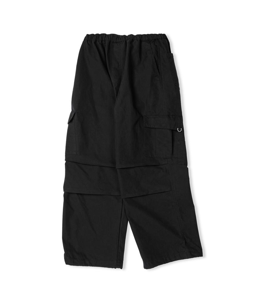 Ledeoli Parachute Wide Cargo Pants [Cotton Beige]