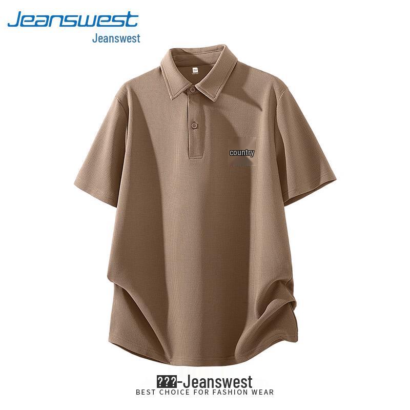 Jeanswest Men's Waffle Knit Polo Shirt