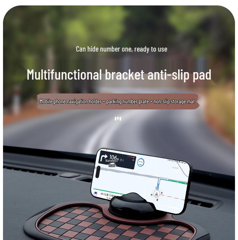 Multifunctional Anti-slip Pad & Mobile Holder with Parking Number Plate